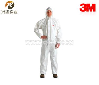 3M 4510 白色帶帽連體防護服M